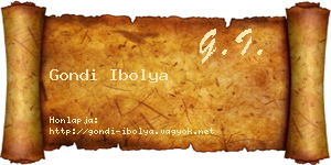 Gondi Ibolya névjegykártya